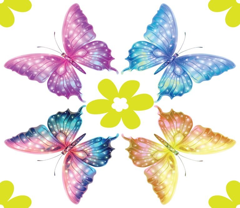 Kids Four Butterflies